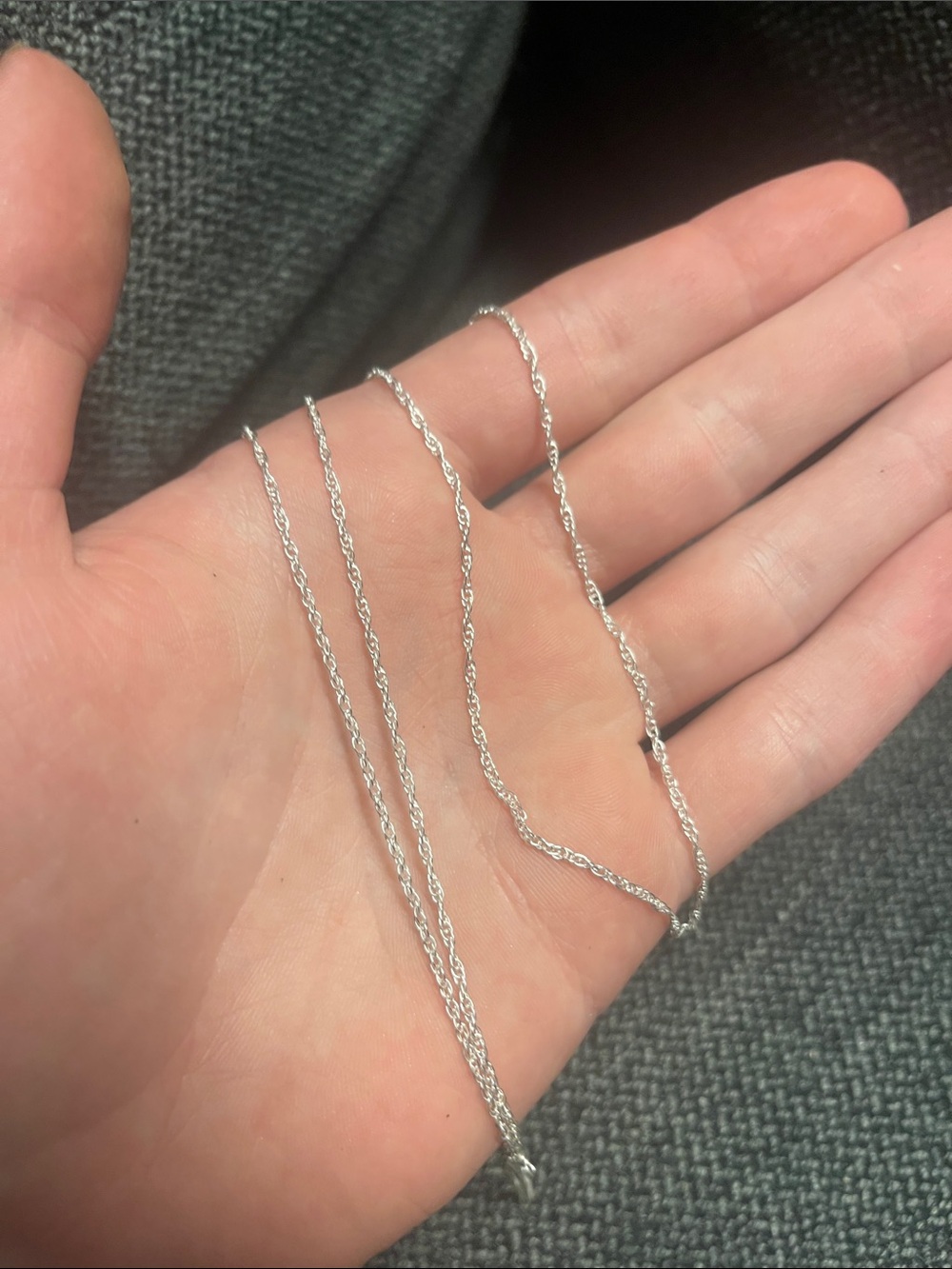 925 Sterling Silver Twisted Rope Necklace - Silver